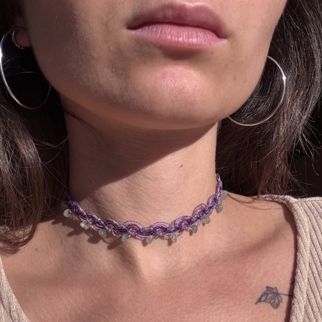 Collier Macramé Aventurine